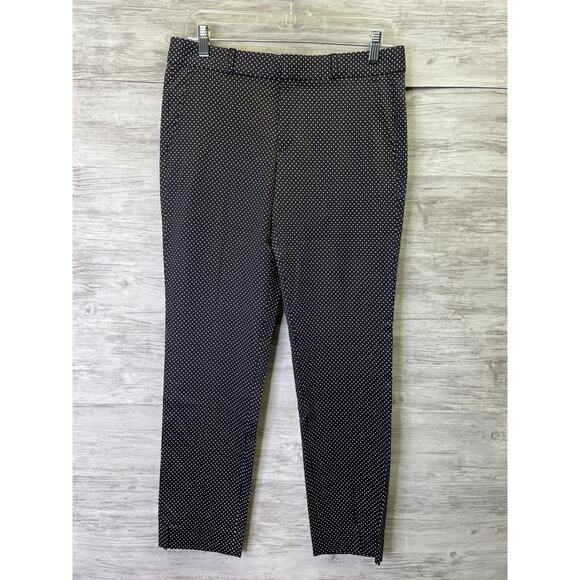 Banana Republic Pants - Banana Republic Pants 4 Short Womens Ryan Polka Dot Black Mid Rise